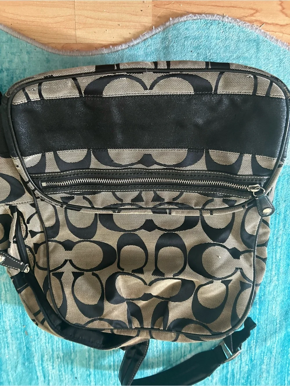 Coach signature leather